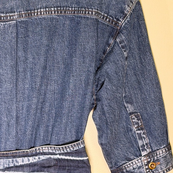 eShakti NEW Custom Shirtdress. Blue Denim,Pleated Pocketed Skirt, Sash, Sz 16W - Picture 14 of 16